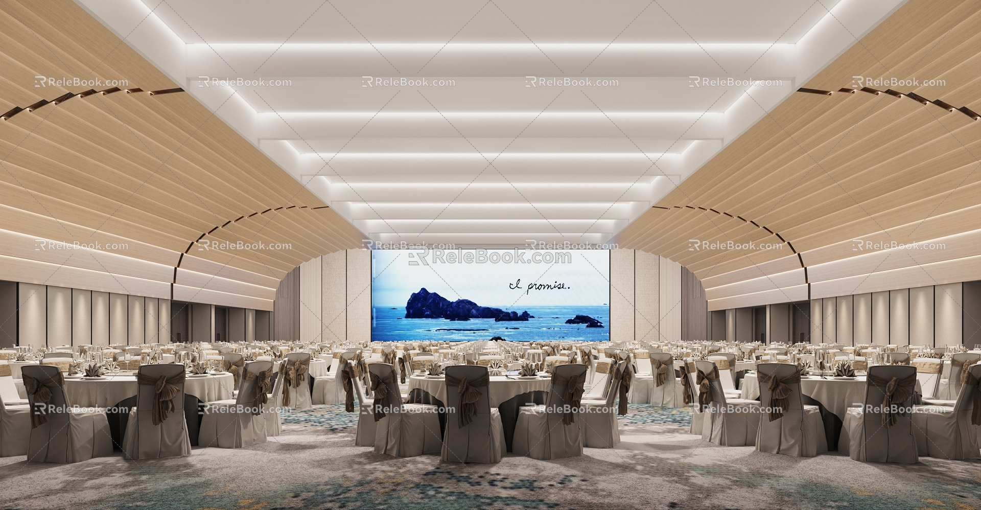 Modern banquet hall Report hall Multi-function hall 3d model