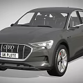 Modern Gray Audi Sedan With Sleek Exterior And Alloy Wheels Front Grille