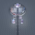 Fashion Show Runway Setup With Seating Background Screens And Neon Decorations