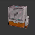 Compact Mechanical Device With Gray White Body Orange Base Grilles And Control Panel