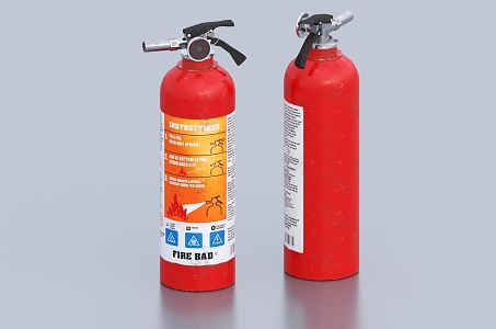 Fire Extinguisher Dry Powder Fire Extinguisher Fire Fighting Facilities Fire Fighting Equipment 3d model