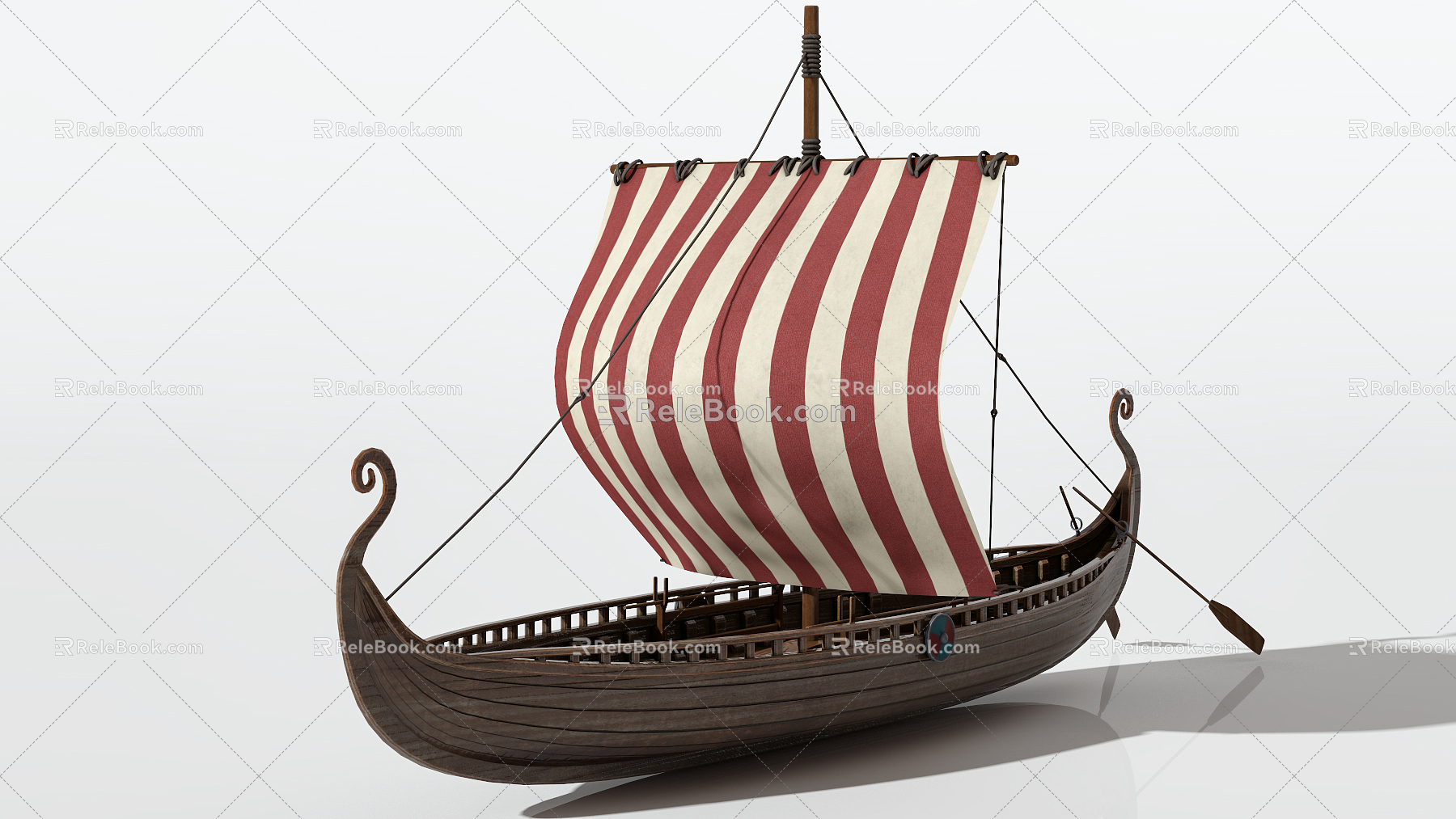 European-style pirate ship 3d model