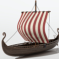 European-style pirate ship 3d model