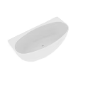 Sleek Modern White Round Bathtub Featuring Smooth Surface And Clean Lines 3d model