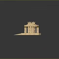 Cartoon Scene Of Ancient Greek Temple With Columns Steps And Roof Decorations