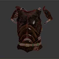 Medieval Steel Armor with Intricate Shoulder Guards Chest Plates and Decorative Straps