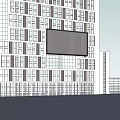 Modern Office Building Exterior With Two Connected Structures And Regular Window Design