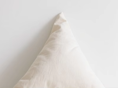 Minimalist Beige Triangular Throw Pillow Made Of Soft Linen On White Background 3d model