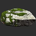 Natural Mossy Stone With Green Moss And Rough Surface For Decorative Use