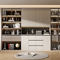 Modern bookcase 3d model