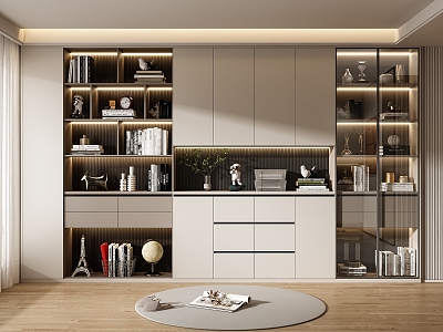 Modern bookcase 3d model