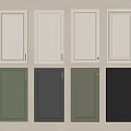 Various Colored Cabinet Doors Display Featuring White Green And Gray Shades