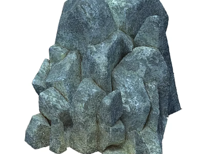 Natural Stone And Wood Combination For Rustic Home Interior Design 3d model