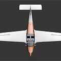 Orange And White Small Airplane Model Featuring Transparent Cockpit Orange Tail And White Wings