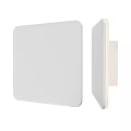 Modern White Square Wall Lamp With Sleek Smooth Surface And Wall Mounted Design