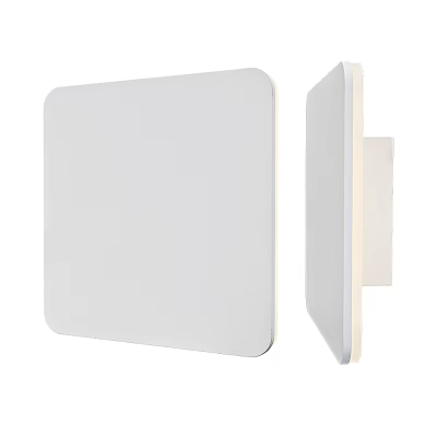 Modern White Square Wall Lamp With Sleek Smooth Surface And Wall Mounted Design 3d model