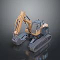 Industrial Tracked Excavator with Mechanical Arm and Operator Cabin for Construction Projects
