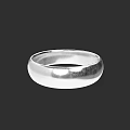 Sleek Silver Jewelry Ring With Smooth Metallic Shine On Black Background
