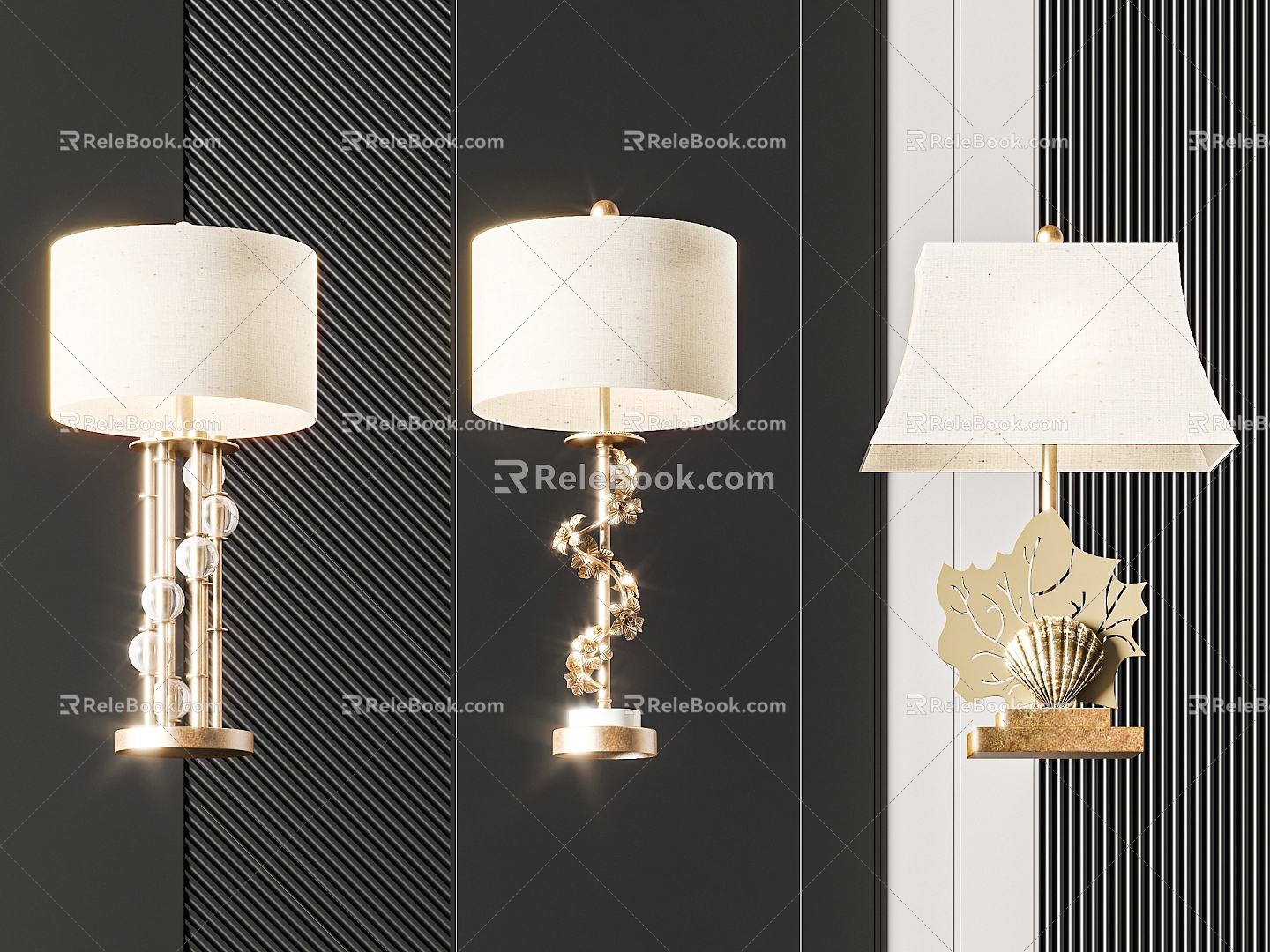 Modern table lamp 3d model