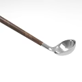 Elegant Tableware Set With Wooden Handle And Stainless Steel Spoon For Modern Kitchen Dining