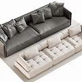 Double sofa Multi-person sofa Corner sofa 3d model