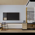 Modern Hotel Room Interior With Comfortable Bed Black Bathtub Large Window TV And Desk