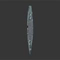 Detailed 3D Model of Aircraft Carrier with Flight Deck and Military Equipment