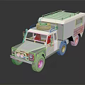 Gray Off Road Vehicle With Solar Panel Roof Rack And Red Interior