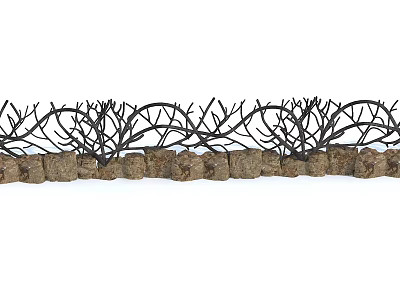 Vine Railing Ecological Railing 3d model Vine Railing Ecological Railing 3d model