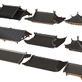 Chinese-style Ancient Building Roof Ancient Building Eaves Chinese-style Building Eaves Roof Tile Roof 3d model