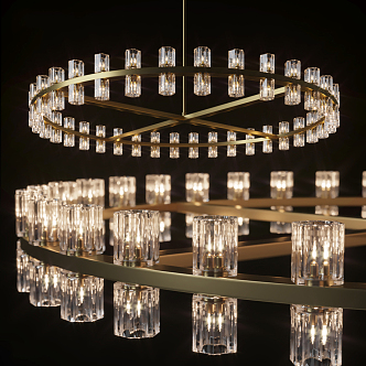 Crystal chandelier 3d model