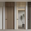 Modern Interior Hinged Doors With Different Wooden And Glass Panel Designs