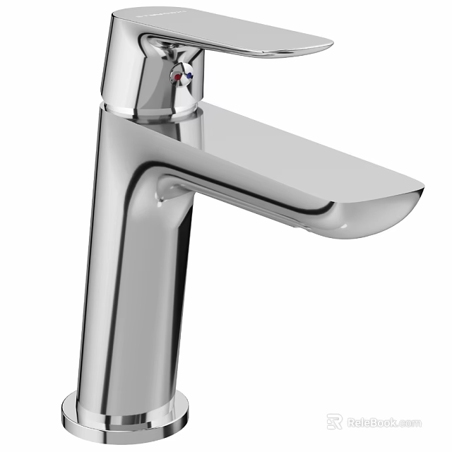 Modern Chrome Single Handle Faucet With Sleek Design For Bathroom Sink 3d model 