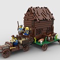 LEGO toy blocks carriage RV 3d model