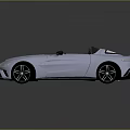 Modern White Convertible Sports Car With Sleek Design And Open Top