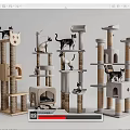 Modern cat climbing frame 3d model