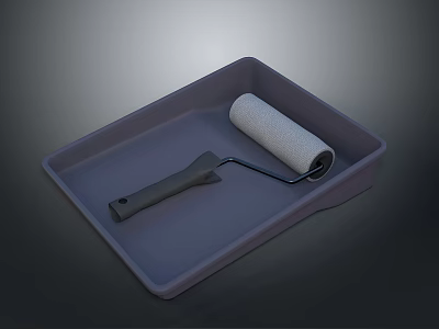 Hardware Paint Tools Including Roller Tray And Handle For Professional Painting Use 3d model