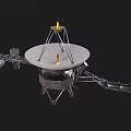 Space Exploration Craft Featuring Large Dish Antenna Support Structure And Mechanical Arm