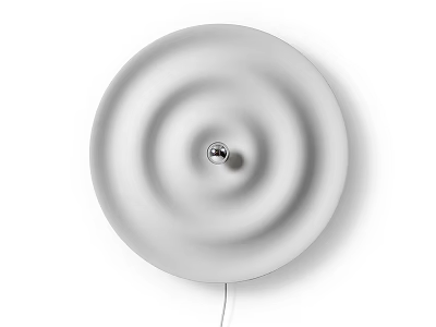 Modern Minimalist White Round Wall Lamp With Wavy Pattern for Home Interior 3d model