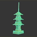 Modern Tower Ancient Building 3d model