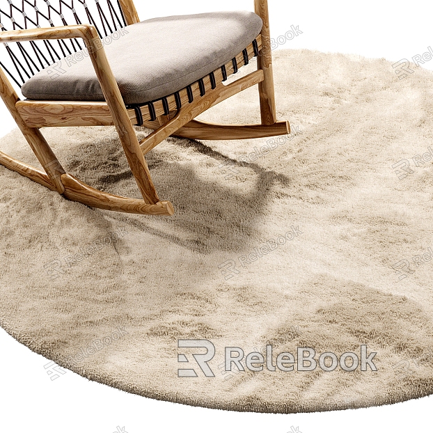 Modern round pile carpet carpet carpet hair pile carpet model