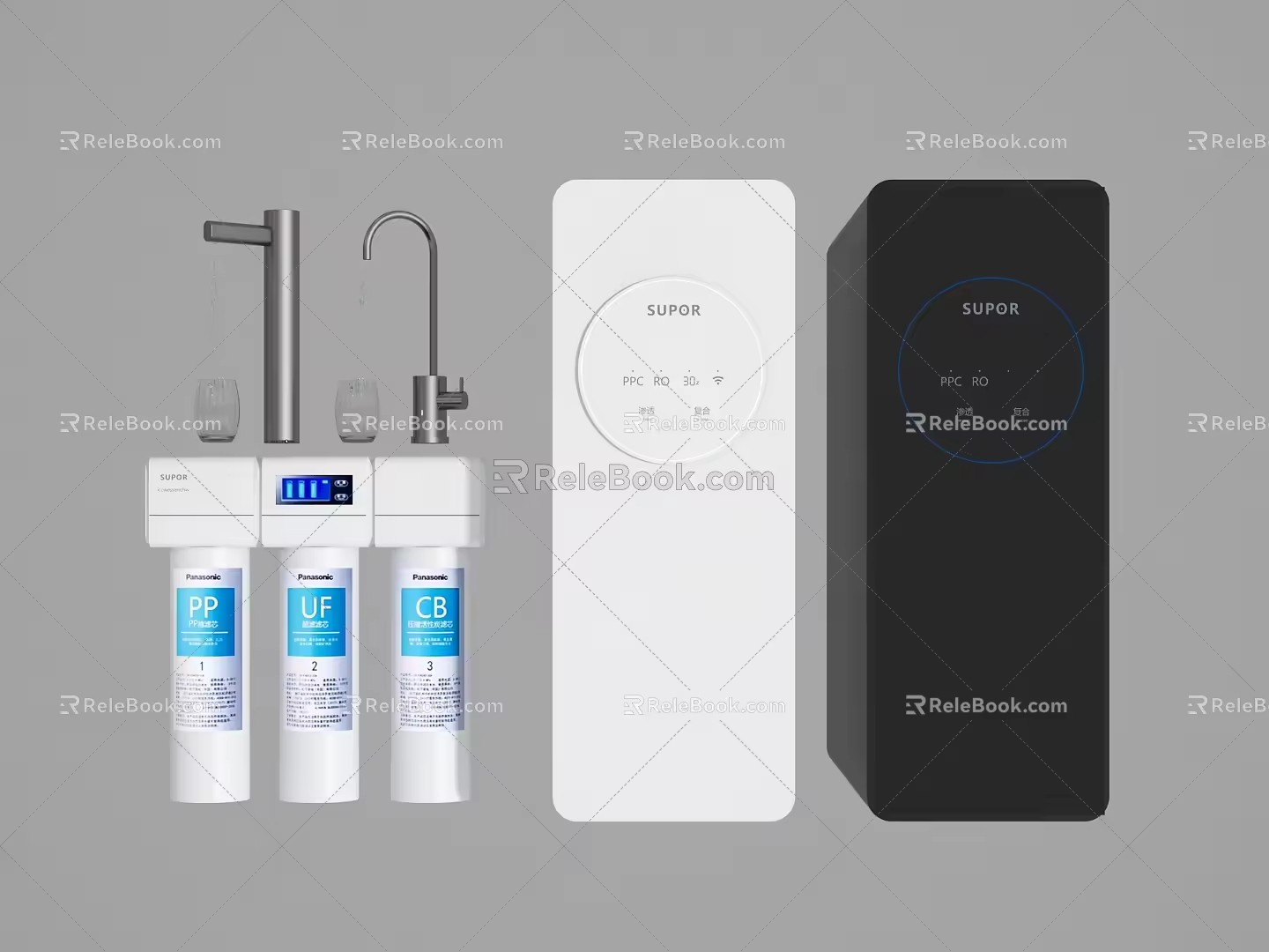 Modern direct drinking machine water purifier water purifier core 3d model