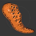 Stylish Golden Red Shoes With Intricate Cutout Woven Pattern Elegant Footwear Fashion Design