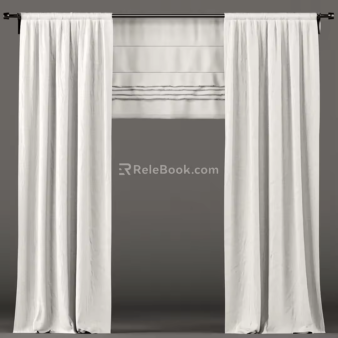 Modern curtain roller shutter 3d model