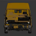 Vintage Yellow Delivery Van With Classic Boxy Design And Smooth Exterior