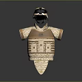 Desert Camouflage Tactical Vest With Protective Armor And Helmet Gear