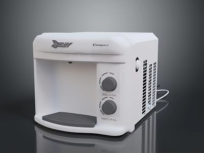 Buffalo Compact White Electronic Water Dispenser With Knobs Tray And Power Cord 3d model