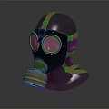 Durable Firefighting Gas Mask with Protective Glass Lenses and Adjustable Straps