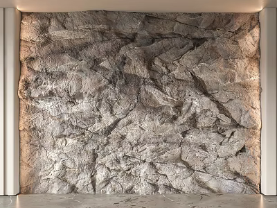 Natural Stone Textured Background Wall For Modern Interior Decorative Design 3d model
