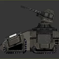 Turret Turntable Railgun Sci-fi Tower Defense Game Tower Defense Sci-fi Turret Game Turret Game Battery 3d model
